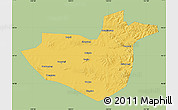 Savanna Style Map of Hua Nan, single color outside