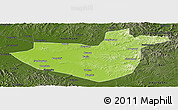 Physical Panoramic Map of Hua Nan, darken