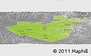 Physical Panoramic Map of Hua Nan, desaturated