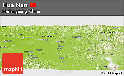 Physical Panoramic Map of Hua Nan