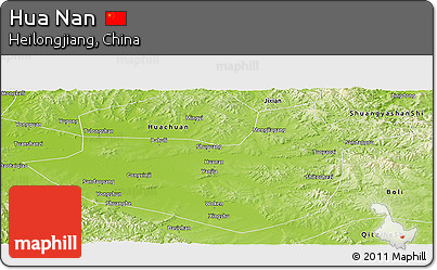 Physical Panoramic Map of Hua Nan