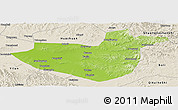 Physical Panoramic Map of Hua Nan, shaded relief outside