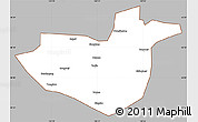 Gray Simple Map of Hua Nan, cropped outside