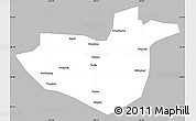 Gray Simple Map of Hua Nan, single color outside
