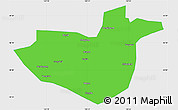 Political Simple Map of Hua Nan, single color outside