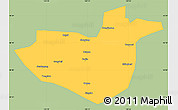 Savanna Style Simple Map of Hua Nan, single color outside