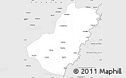 Silver Style Simple Map of Hulin
