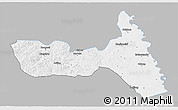 Gray 3D Map of Huma, single color outside