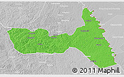 Political 3D Map of Huma, lighten, desaturated