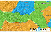 Political 3D Map of Huma