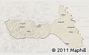 Shaded Relief 3D Map of Huma, lighten