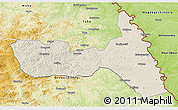 Shaded Relief 3D Map of Huma, physical outside