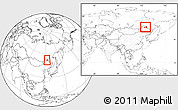 Blank Location Map of Huma, within the entire country
