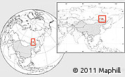 Blank Location Map of Huma, highlighted country, within the entire country