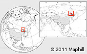 Blank Location Map of Huma, highlighted country, highlighted parent region, within the entire country