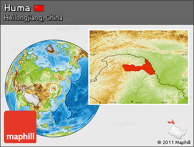 Physical Location Map of Huma