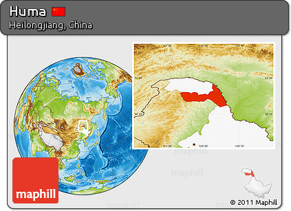 Physical Location Map of Huma, highlighted parent region