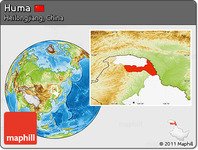 Physical Location Map of Huma, highlighted parent region
