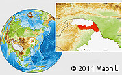 Physical Location Map of Huma, highlighted parent region