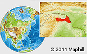 Physical Location Map of Huma