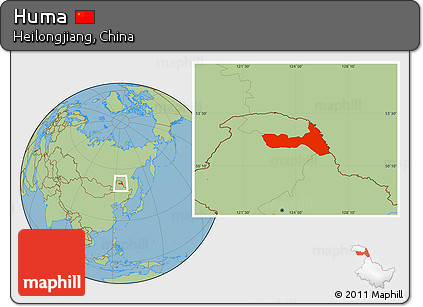 Savanna Style Location Map of Huma