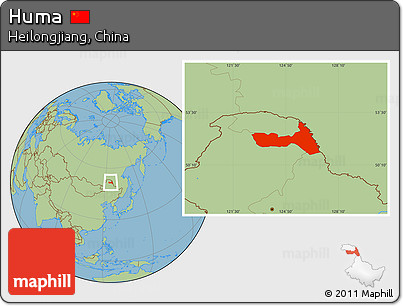 Savanna Style Location Map of Huma
