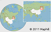 Savanna Style Location Map of Huma, highlighted country, within the entire country