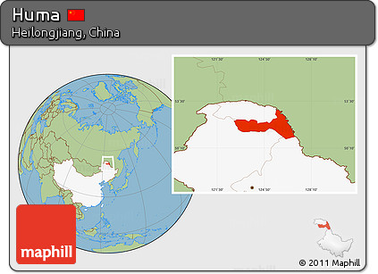 Savanna Style Location Map of Huma, highlighted country