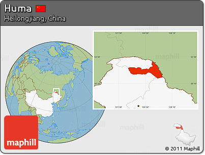 Savanna Style Location Map of Huma, highlighted country