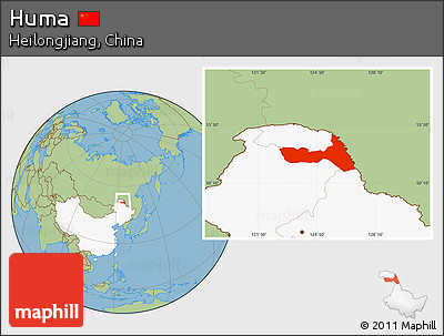 Savanna Style Location Map of Huma, highlighted country