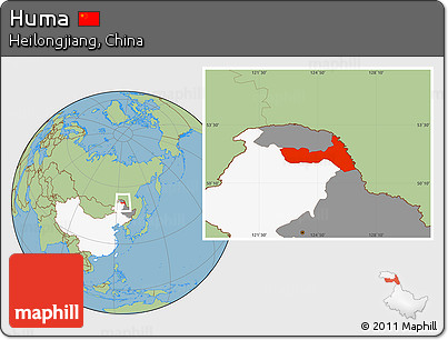 Savanna Style Location Map of Huma, highlighted country, highlighted parent region