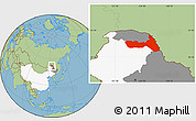 Savanna Style Location Map of Huma, highlighted country, highlighted parent region