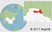 Savanna Style Location Map of Huma, highlighted country