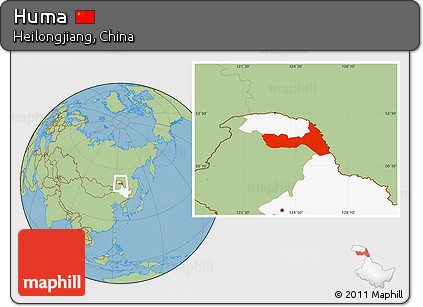 Savanna Style Location Map of Huma, highlighted parent region