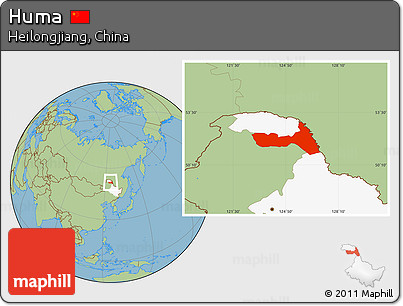 Savanna Style Location Map of Huma, highlighted parent region