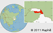 Savanna Style Location Map of Huma, highlighted parent region
