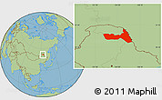 Savanna Style Location Map of Huma