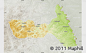 Physical Map of Huma, lighten, semi-desaturated