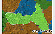 Political Map of Huma, darken
