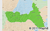 Political Map of Huma, lighten