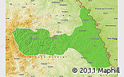Political Map of Huma, physical outside