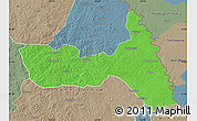 Political Map of Huma, semi-desaturated