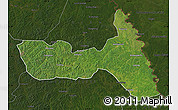 Satellite Map of Huma, darken