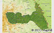 Satellite Map of Huma, physical outside
