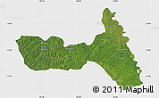 Satellite Map of Huma, single color outside