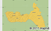 Savanna Style Map of Huma, single color outside