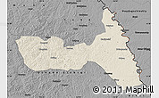 Shaded Relief Map of Huma, darken, desaturated