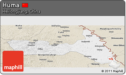Classic Style Panoramic Map of Huma