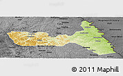 Physical Panoramic Map of Huma, darken, desaturated