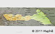 Physical Panoramic Map of Huma, darken, semi-desaturated